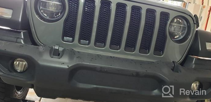 img 1 attached to EAG Front Bumper Rock Crawler With Fog Light Housing And Winch Plate Fit For 18-22 Wrangler JL review by Darius Slater