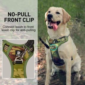 img 2 attached to Adjustable Reflective Dog Harness For Large Breeds - No Pull With Handle, 2 Leash Clips, And Padded Camo Vest For Easy Control And Visibility