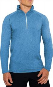 img 4 attached to Men's CC Perfect Slim Fit Quarter Zip Pullover with Quick Dry Tech Performance and Moisture Wicking Long Sleeves for 1/4 Zip Up
