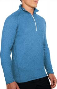img 3 attached to Men's CC Perfect Slim Fit Quarter Zip Pullover with Quick Dry Tech Performance and Moisture Wicking Long Sleeves for 1/4 Zip Up