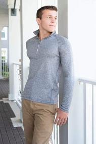 img 1 attached to Men's CC Perfect Slim Fit Quarter Zip Pullover with Quick Dry Tech Performance and Moisture Wicking Long Sleeves for 1/4 Zip Up