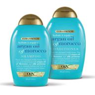 💪 revitalize and nourish your hair with ogx strength morocco shampoo conditioner logo