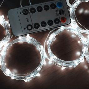img 1 attached to White LED Curtain Lights With 300 LEDs, 8 Modes, USB & Remote - Perfect For Home Decor, Weddings, Parties, Halloween & Christmas Wall Or Window Decorations In The Bedroom Or Living Room.