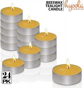 img 3 attached to 24 Pack 100% Pure Natural Beeswax Tealight Candles In Aluminum Cup - HYOOLA