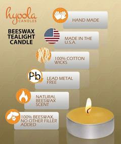 img 2 attached to 24 Pack 100% Pure Natural Beeswax Tealight Candles In Aluminum Cup - HYOOLA