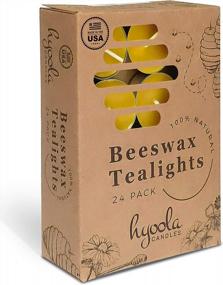 img 1 attached to 24 Pack 100% Pure Natural Beeswax Tealight Candles In Aluminum Cup - HYOOLA