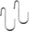 10 pack of heavy duty silver s hooks for kitchen, bathroom, bedroom and office - ideal for hanging pots, pans, coats, bags, plants and more! logo