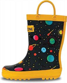 img 4 attached to Brighten Up Rainy Days With Fun Lone Cone Toddler & Kids' Rain Boots!