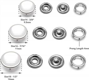 img 1 attached to CRAFTMEMORE 20 Sets 12Mm Pearl Snaps Fasteners Pearl-Like Prong Snap Button For Western Shirt Clothes Popper Studs - Silver Brass Rim Setting (12 Mm, Brown Marble)