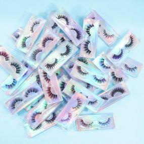 img 3 attached to MAGEFY 30 Pairs Faux Mink Eyelashes (6 Styles, 16Mm-20Mm) - Natural To Dramatic Fluffy Reusable Fake Lashes With Eyebrow Grooming Kit