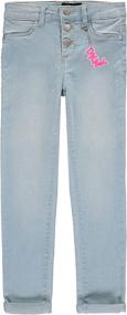 img 4 attached to DKNY Girls Toddler Jegging Bluejay Girls' Clothing ~ Leggings