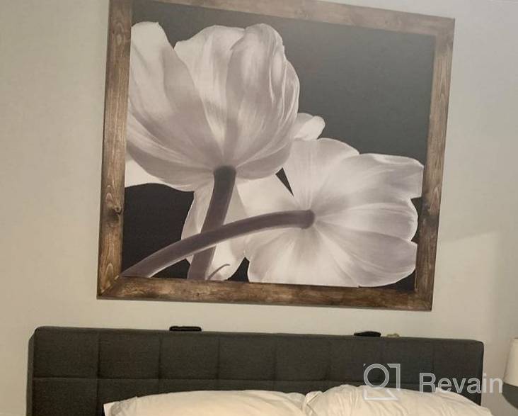img 1 attached to 🌸 BROSHAN Elegant Flower Art Tapestry: Black and White Modern Wall Hanging for Bedroom and Living Room Decor, 52 x 60 review by Leon Yulharmanto