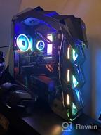 img 1 attached to Vetroo MESH6 Gaming Case - 6X ARGB Fans, Mesh Front & Tempered Glass Panel, Mid Tower ATX For Optimal PC Cooling review by James Oconnor