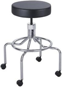 img 3 attached to 🪑 Safco Products Lab Stool - Pneumatic Lift, Adjustable Height, Easy-to-Clean Vinyl, Black with Chrome Base