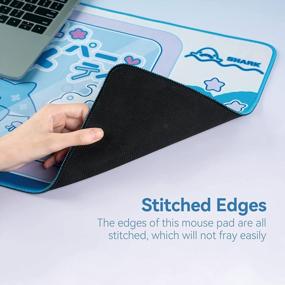 img 1 attached to Large Non-Slip GeekShare Cute Shark Mouse Pad - Perfect For Gaming, Writing Or Home Office Work