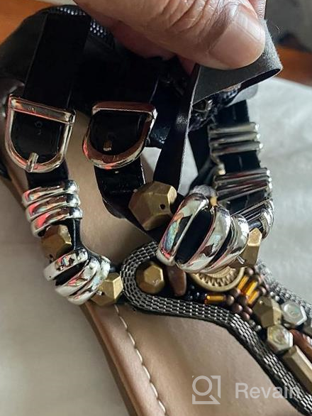 img 1 attached to Stylish Ankle Strappy Gladiator Sandals For Women - Perfect For Beach And Bohemian Looks! review by Kenneth Broszko