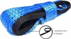 img 1 attached to Blue 1/4"*50Ft ATV Winch Line,Synthetic Rope For 4WD Parts,Off Road Rope,Synthetic Winch Cable (Blue)