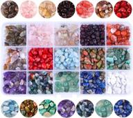 colle 15 colors 700pcs natural crystal beads for jewelry making supplies, healing gemstones waist bracelets necklace kit with irregular chips stone in a box set логотип