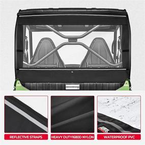 img 3 attached to 🔒 Kemimoto UTV Back Windshield - Teryx Rear Window Dust Stopper for Kawasaki Teryx 4 800 (2013-2022) Accessories