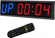 btbsign led interval timer count down/up clock stopwatch (two blue+four red) logo