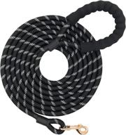 🐕 shorven reflective training dog leash: durable nylon rope lead with soft handle, 5-20 ft long логотип