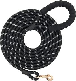img 4 attached to 🐕 Shorven Reflective Training Dog Leash: Durable Nylon Rope Lead with Soft Handle, 5-20 FT Long