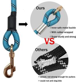 img 1 attached to 🐕 Shorven Reflective Training Dog Leash: Durable Nylon Rope Lead with Soft Handle, 5-20 FT Long