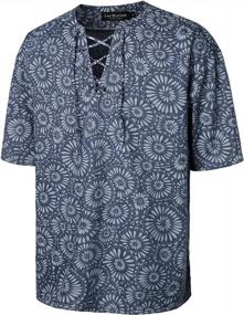 img 3 attached to Get The Perfect Summer Look With LucMatton'S Vintage Half Sleeve Shirts For Men, Ideal For 70S And Beach Vacations