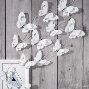 img 4 attached to 🦋 Stunning 3D Butterfly Wall Decals: Enhance Every Room with Double Feather Butterfly Decorations!