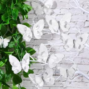 img 1 attached to 🦋 Stunning 3D Butterfly Wall Decals: Enhance Every Room with Double Feather Butterfly Decorations!