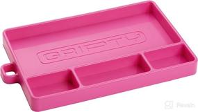 img 4 attached to 🔧 Gripty Premium Silicone Tool Tray: Flexible, Multi-Purpose Mat - Portable Organizer for Tool Box - No Magnets, Easy to Clean (Medium-Turbo Pink)