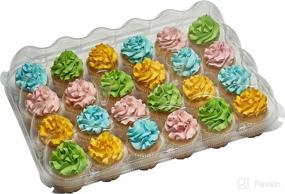 img 1 attached to Compartment Cupcake Containers Plastic Baking