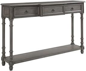 img 3 attached to Enhance Your Entryway With Right2Home'S Elegant Distressed Grey Console Table