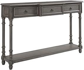 img 4 attached to Enhance Your Entryway With Right2Home'S Elegant Distressed Grey Console Table