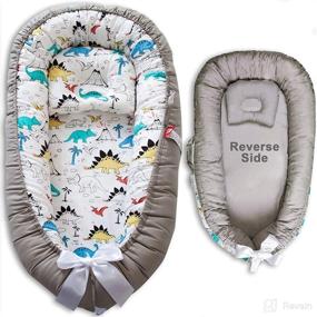 img 4 attached to Baby Lounger Nest Comfortable Double Sided Nursery
