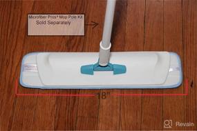 img 1 attached to 🧹 18” Wet/Dry Microfiber Mop Pads: Commercial Grade 13.2 Ounce/450 GSM Fabric. Compatible with All Flat Mop Systems. Compare Unit Prices and Weights Before You Buy! Includes 2 Bonus Cleaning Cloths.
