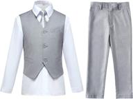 👶 toddlers' tuxedo suit set - dresswear for boys' clothing, suits & sport coats logo