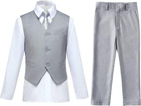 img 4 attached to 👶 Toddlers' Tuxedo Suit Set - Dresswear for Boys' Clothing, Suits & Sport Coats