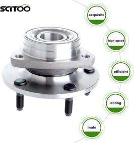 img 3 attached to 🚗 SCITOO 515006 Front Left Right Wheel Hub Bearing Assembly for Dodge Ram 1500 Pickup 4X4 4WD 94-99