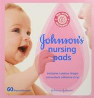 🤱 johnson's disposable nursing pads - natural cotton, super absorbent, comfortable, breathable, contour shape, 60 ct (pack of 3) logo