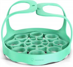 img 4 attached to Reusable Silicon Trivet Rack Lifter With Handles - Compatible With Instant Pot, Ninja Foodi Pressure Cookers - Fits 5-Quart 6-Qt 8-Qt Silicone Bakeware Sling