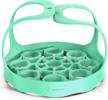 reusable silicon trivet rack lifter with handles - compatible with instant pot, ninja foodi pressure cookers - fits 5-quart 6-qt 8-qt silicone bakeware sling logo
