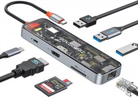 img 4 attached to Maximize Your Type-C Device With Tiergrade'S 8-In-1 USB C Hub: HDMI, Ethernet, PD, USBs, And Card Reader