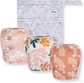 img 4 attached to 🏊 Ultimate Convenience: One-Size Adjustable Reusable Swim Diapers and Wet Bag by Nora's Nursery