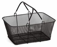 large black metal shopping basket - perfect for grocery trips! logo