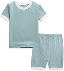 img 4 attached to 👶 VAENAIT BABY Solid Cotton Summer Sleepwear Set for Boys and Girls Ages 6 Months to 12 Years