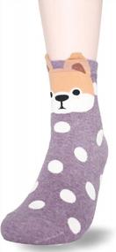 img 3 attached to Очаровательные носки DEARMY Cat: идеальный подарок для женщин и девочек-подростков на Рождество!