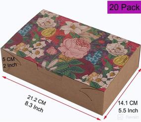 img 2 attached to 🎁 Premium 20 Pack Treat Gift Boxes - Ideal for Pastry, Cookie, Biscuits, and Homemade Baking Goods - Perfect for Gifting Bakery Muffins, Chocolate Brownies - Includes Decorative Stickers - Size: 8.3 x 5.5 x 2 Inch