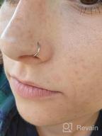 img 1 attached to 20G-6G 316L Surgical Steel Hinged Nose Rings Hoop In 5Mm To 22Mm - Gold, Rose Gold, Silver, Black, Blue & Rainbow! review by Carl Ferguson
