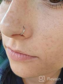 img 5 attached to 20G-6G 316L Surgical Steel Hinged Nose Rings Hoop In 5Mm To 22Mm - Gold, Rose Gold, Silver, Black, Blue & Rainbow!